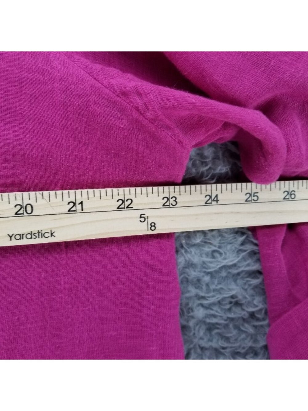 Coldwater Creek Shirt Womens 16 Pink Linen Blend Button Up Roll Tab Sleeve - Picture 7 of 10